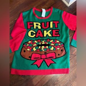 Xl ugly Christmas sweater “fruit cake”